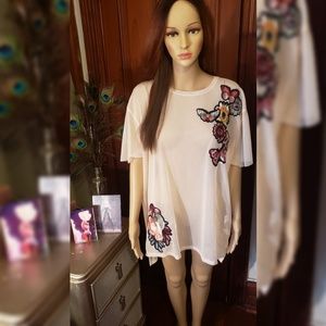 Zara sheer summer top